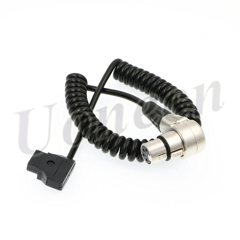 [Australia - AusPower] - For ARRI ALEXA Camera Cable Right Angle 90 Degree XLR 4 Pin Female to D-tap Power Spring Cable for Supply Battery Adapter 