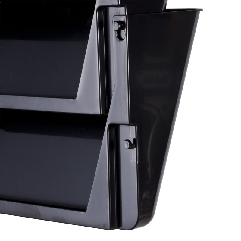 [Australia - AusPower] - Officemate Wall File, Letter Size, Black, 2 Pack (21405) 