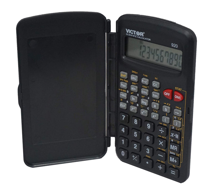 [Australia - AusPower] - Victor 10-Digit Compact Scientific Calculator, Black, 4.5"" x 2.6"" x 0.5""" 