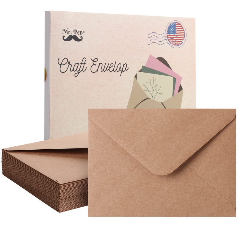 [Australia - AusPower] - Mr. Pen- Kraft Envelopes, 40 Pack, 5 x 7 Inch, A7 Envelopes, Brown Envelopes, Card Envelopes, Kraft Paper Envelopes, Invitation Envelopes, Postcard Envelopes 