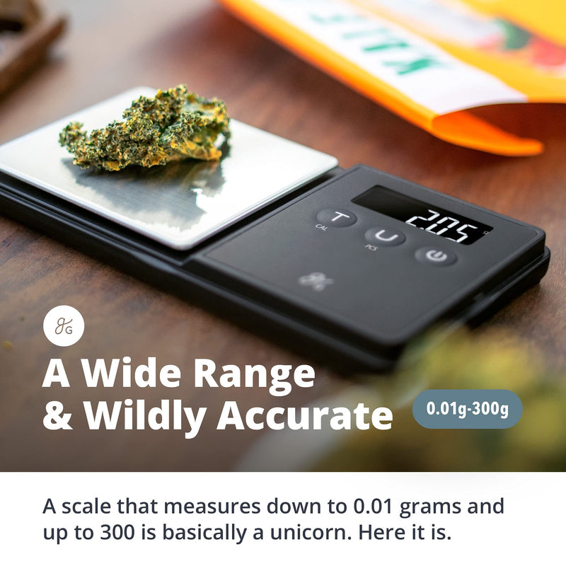 [Australia - AusPower] - Greater Goods Precision Pocket Scale - 300 x 0.01 Gram Resolution | Lab Analytical Scale, Gram Scale, Medicine Scale, Letter Scale | Perfect for Small, Precise Things 300g x 0.01g 