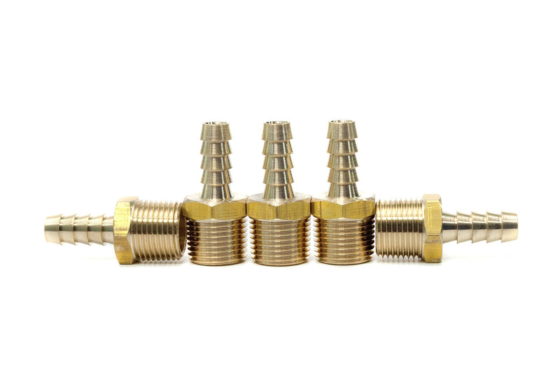 [Australia - AusPower] - LTWFITTING Brass Fitting Coupler 5/16-Inch Hose Barb x 3/8-Inch Male NPT Fuel Gas Water(Pack of 5) 