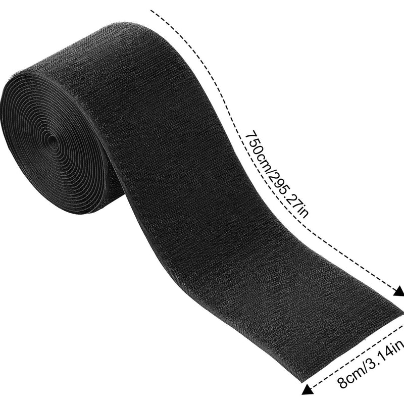 [Australia - AusPower] - 1 Piece (24 Feet in Length) Black Cable Floor Strip Carpet Floor Cord Cover Cable Protector Cable Management, Protect Cords and Prevent a Trip Hazard 