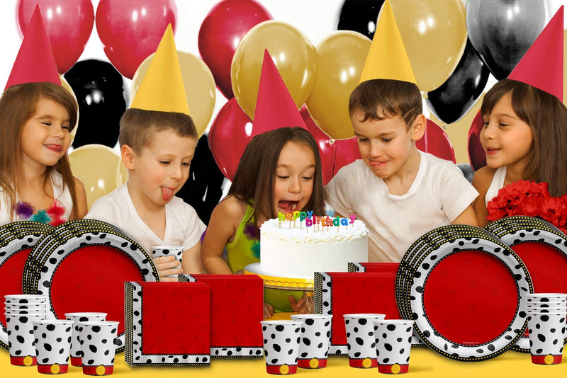 [Australia - AusPower] - Dalmatians Birthday Party Supplies Set Plates Napkins Cups Tableware Kit for 16 