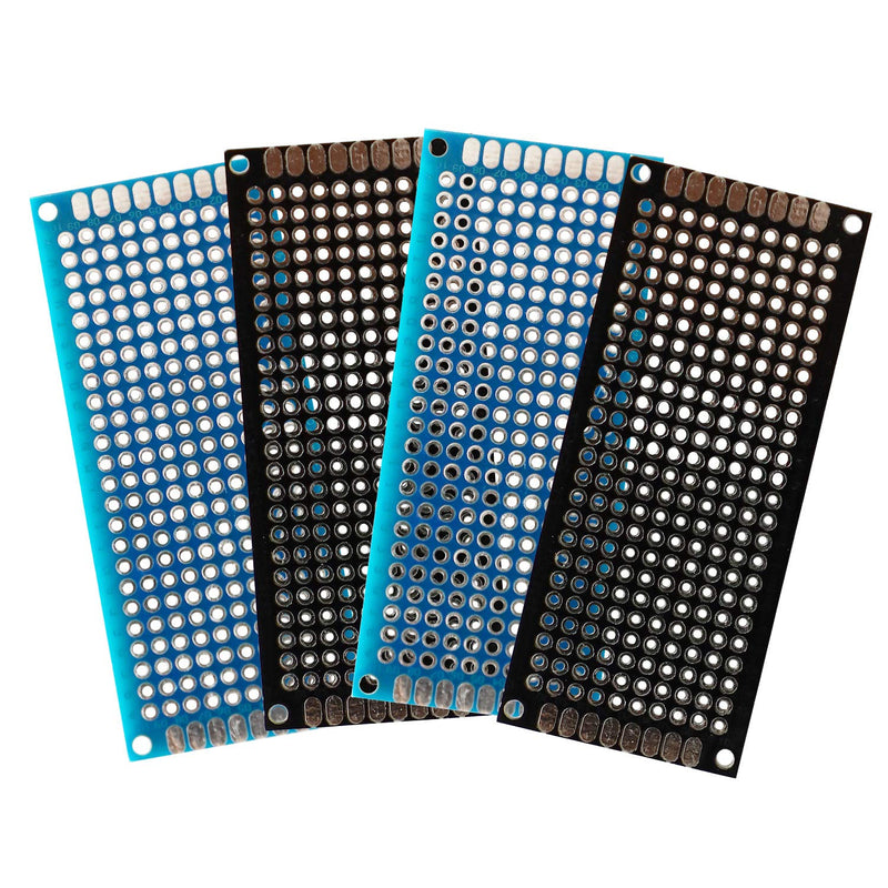 [Australia - AusPower] - 24Pcs(3x7cm) Double Sided PCB Board Prototype Kit Soldering 2 Sizes Blue Black 2 Colour Universal Printed Circuit Board for DIY Soldering and Electronic Project 