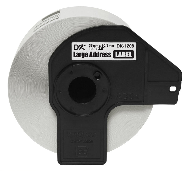 [Australia - AusPower] - Brother, Die-Cut Large Address Labels, DK-1208, Brother Genuine Labels, Long Lasting Reliability, Die-Cut Large Address Paper Labels, 400 Labels per Roll, (1) Roll per Box 1 Roll 