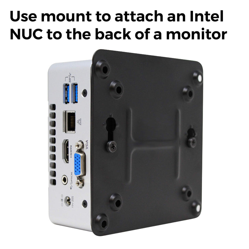 [Australia - AusPower] - HumanCentric VESA Mounting Kit Compatible with Intel NUC | VESA Adapter Bracket to Attach NUC Mini PC Computer to The Back of a Monitor 