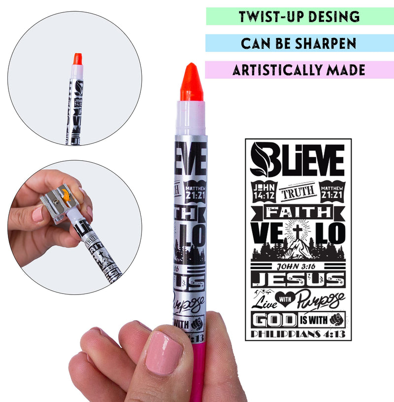 [Australia - AusPower] - BLIEVE - Bible Journaling Kit With Gel Highlighters And Pens No Bleed, Scripture Markers and Pencils Supplies, Stencils Planner Set For Coloring Journal Art Illustrated By Faith Christian Gifts 24pcs Brown 24pcs 