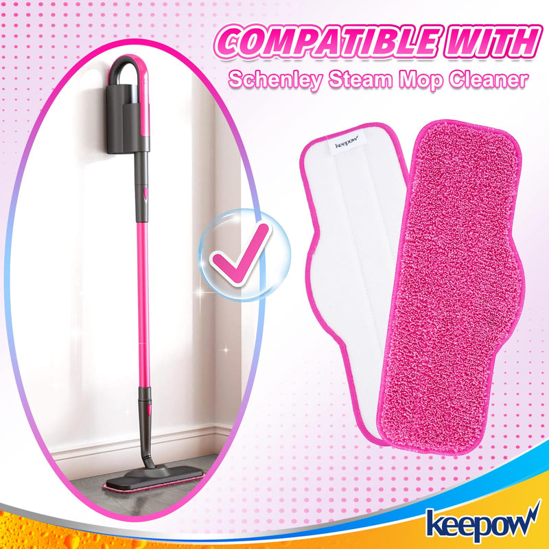 [Australia - AusPower] - KEEPOW Microfiber Steam Mop Pads Compatible with Schenley Steam Mop Cleaner, Washable and Reusable Replacement Mop Pads Accessories ï¼ˆ6 Packï¼‰ 