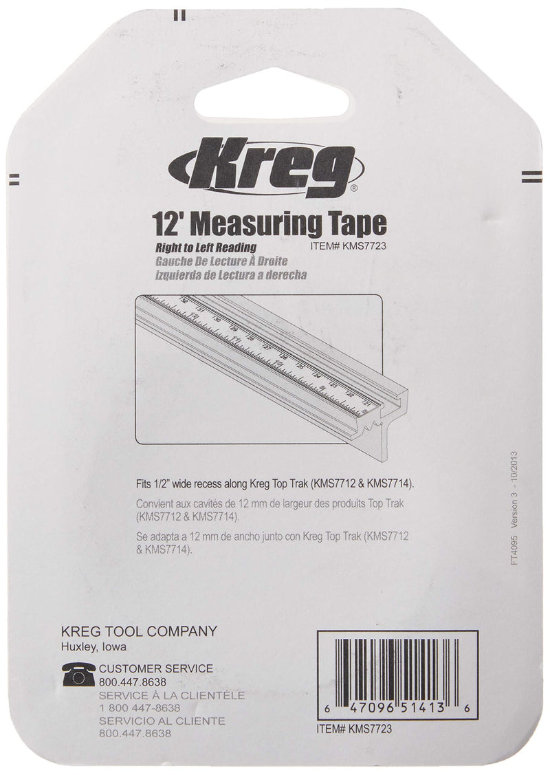 [Australia - AusPower] - Kreg KMS7723 1/2-Inch Self-Adhesive Measuring Tape 