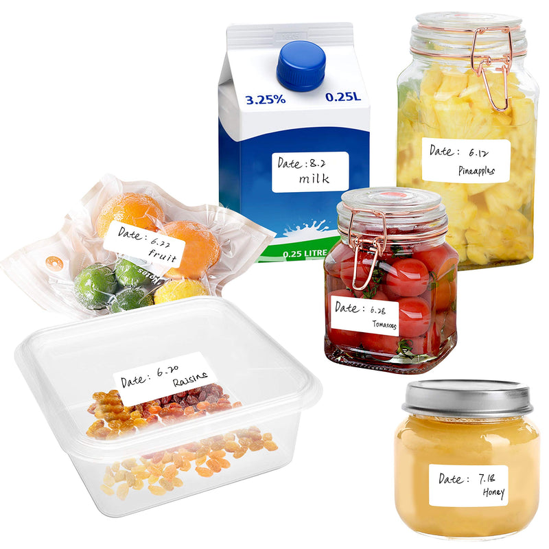 [Australia - AusPower] - 1000 Blank Removable Freezer Labels Water Oil Resistant with Perforation Line for Food Containers Jars Pantry Organization (Each Measures 1” x 2”) 1” x 2” 