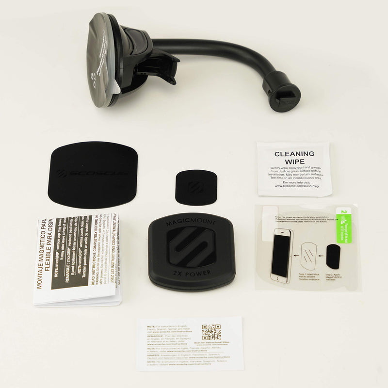 [Australia - AusPower] - Scosche MAGTHD2 MagicMount XL Magnetic Suction Cup Phone Mount for Car, Black 