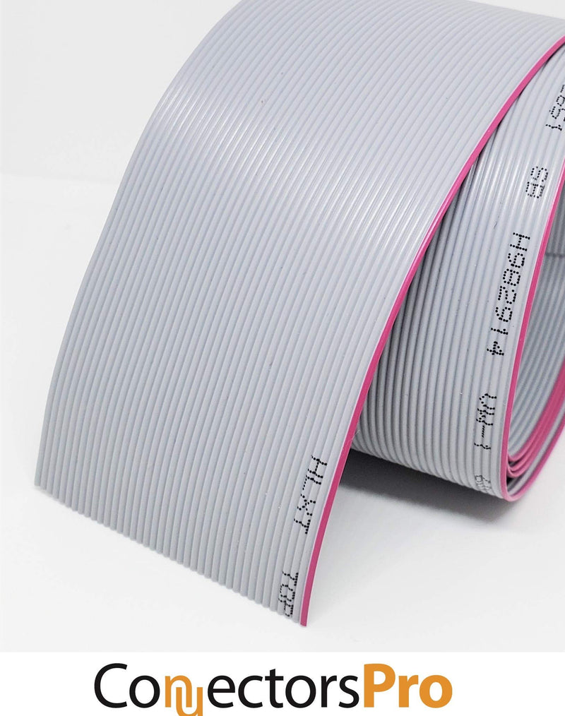 [Australia - AusPower] - Connectors Pro 40P 20 Feet IDC 40 Conductors Silver Flat Ribbon Cable for 2.54mm 0.1" IDC Connectors, 20-Ft Roll 