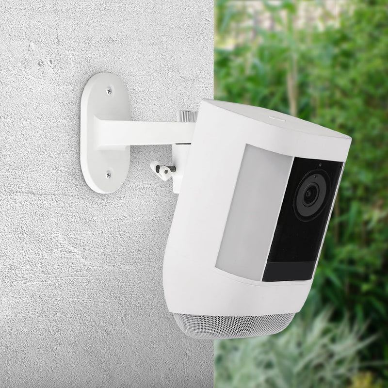 [Australia - AusPower] - 2Pack Security Wall Mount for Ring Spotlight Cam Plus/Pro (Battery), 360° Adjustable Indoor/Outdoor Mounting Bracket for Ring Surveillance Camera System - White 
