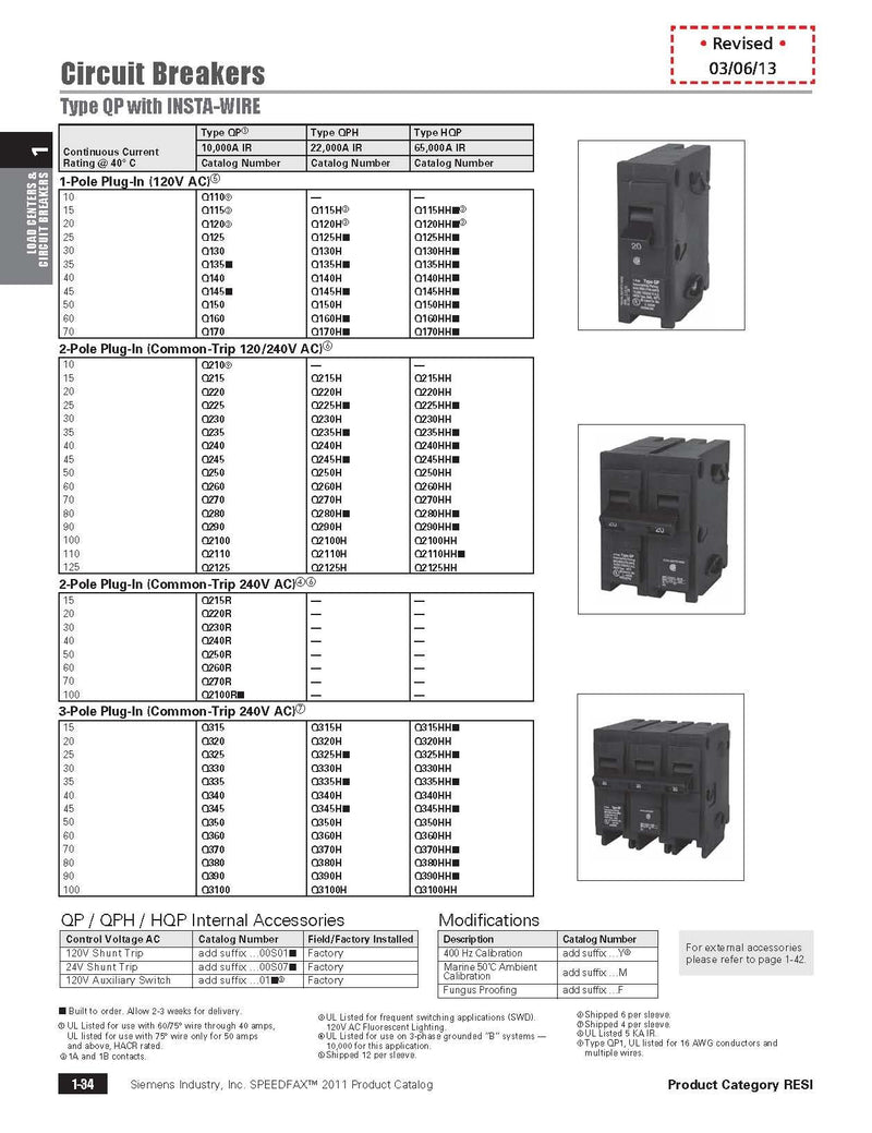 [Australia - AusPower] - Q2125 125-Amp Double Pole Type QP Circuit Breaker 