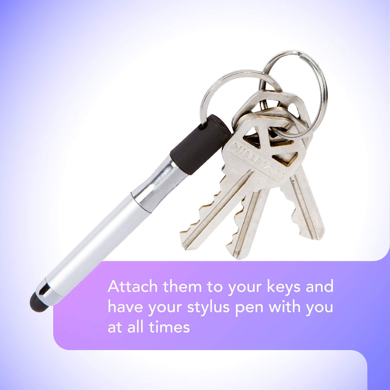 [Australia - AusPower] - Stylus Pen Keychain (2 Pack) - No Touch, 2-in-1 Accessory - Mini Stylus Keychain Pen - 2 Pack 