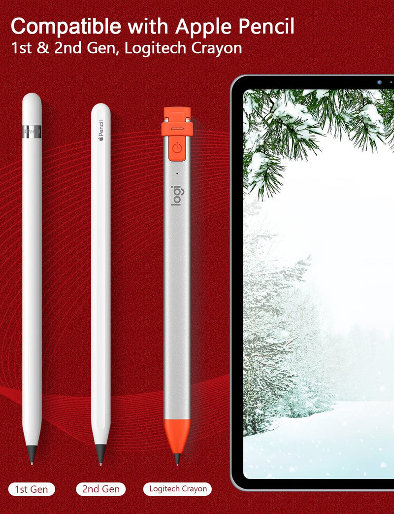 [Australia - AusPower] - MEKO 4 Pack Upgraded 0.72mm Fine Ponit Precise Replacement Tips for Apple Pencil 1st/2nd Generation & Logitech Crayon, Wear-Resisting Pen Nibs for iPad Pro/Air/Mini Pencil - Black 4Pack 