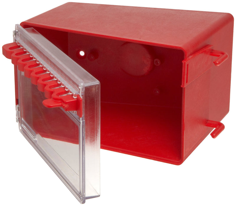 [Australia - AusPower] - Brady-50938 Wall-Mount Group Lock Box for Lockout/Tagout, Plastic,Red 