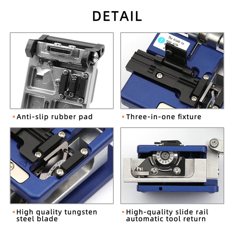 [Australia - AusPower] - FC-6S Optical Fiber Cleaver Stripping Cutter Tool Cleaves for SUMITOMO with 36000 Cleaves and Coating Diameter: 250?m - 900?m 12 Position Blade Cold Connection Tools Fiber Equipment Used in FTTH 