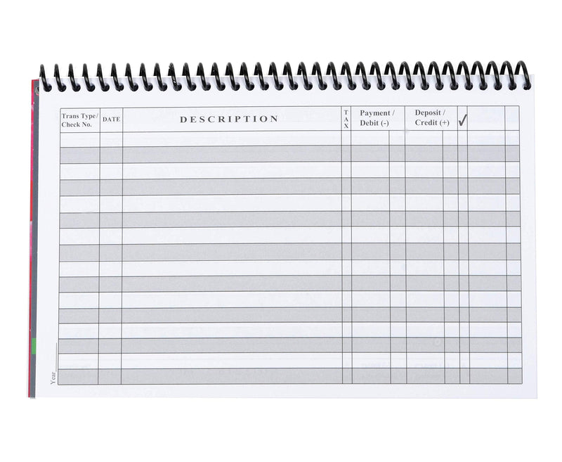 [Australia - AusPower] - Superior RegisterCheck and Debit Card Register, Simple Account Tracker & Financial Ledger - Wide Edition (1 Pack – Black) 1-Pack 