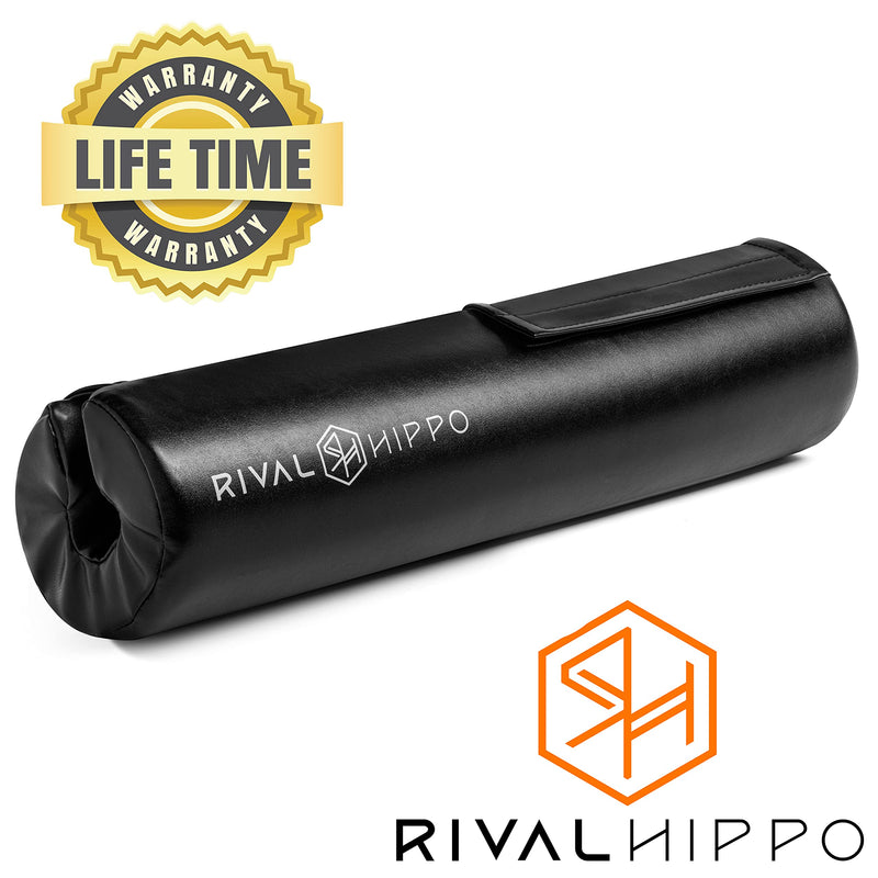 [Australia - AusPower] - Premium Hip Thrust Pad for Leg Day - Thick Barbell Pad for Squats Lunges Glute Bridges, Non-Slip Bar Pad, Built-In Velcro Safety Straps and Reinforced PU Leather Cover - Olympic Bars and Smith Machine 