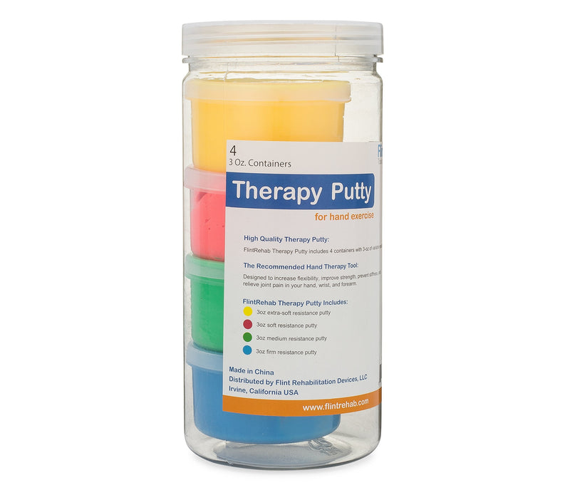 [Australia - AusPower] - FlintRehab Premium Quality Therapy Putty (4 Pack, 3-oz Each) for Hand Exercise Rehab. Fidgeting, and Stress Relief… 