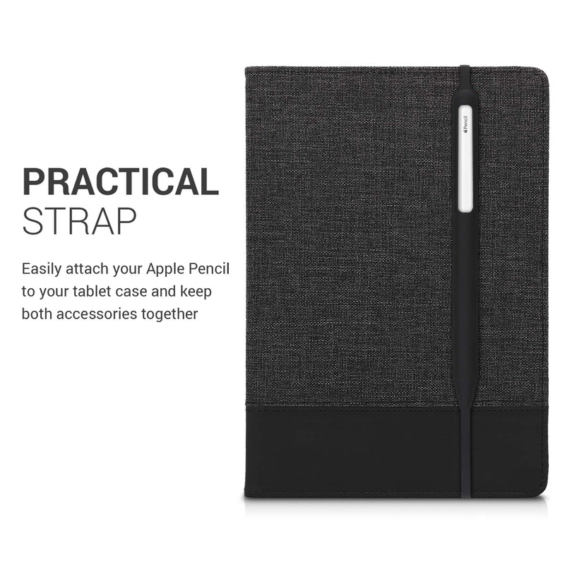 [Australia - AusPower] - kwmobile Silicone Skin Compatible with Apple Pencil (2. Gen) - Soft Flexible Stylus Sleeve Grip Pen Holder - Black 