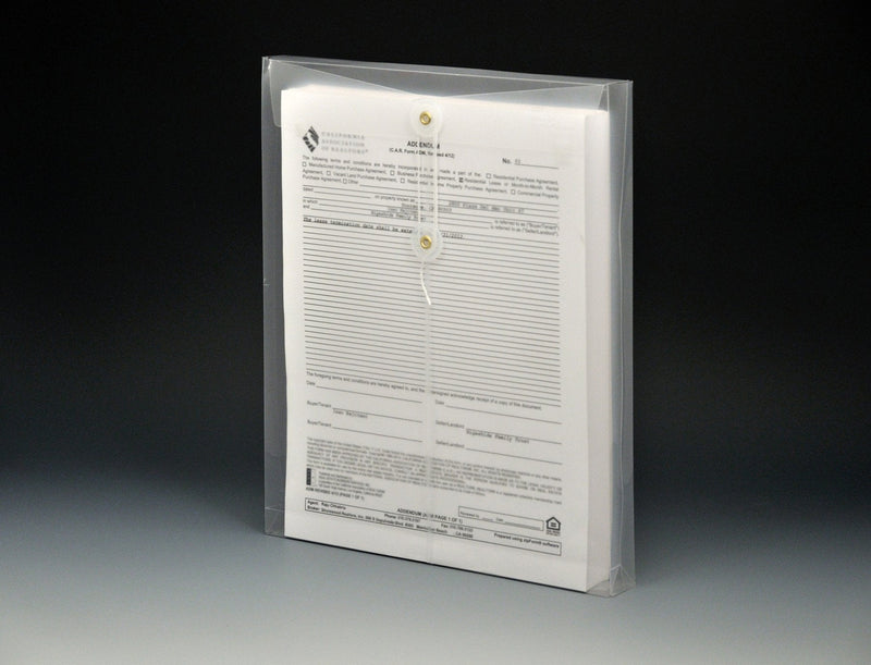 [Australia - AusPower] - Lion String-A-Long Clear Poly Envelopes with Gusset, Letter, Top Load, 6 EA/Pack, 1 Pack (32000-CR) Top Loading 