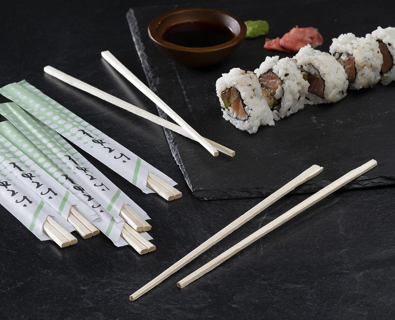 [Australia - AusPower] - 50 Pairs Wooden Chopsticks | Chopstick | Sturdy Smooth Finish Chop Sticks | Individually Wrapped Wooden Chopsticks Disposable 2021 Model 