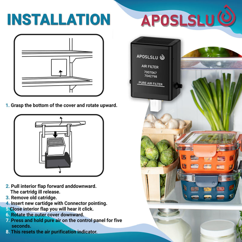 [Australia - AusPower] - Subzero Air Purification Cartridge 7007067-Air Filter Replacement For Refrigerator Sub-Zero. APOSLSLU 7007076 Air Filter (1 pack) 