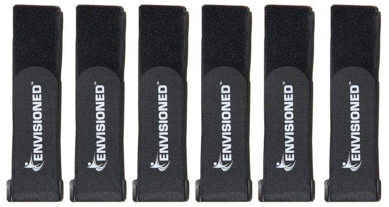 [Australia - AusPower] - Reusable Cinch Straps 2" x 40" - 6 Pack, Multipurpose Strong Gripping, Quality Hook and Loop Securing Straps (Black) 2" x 40" 