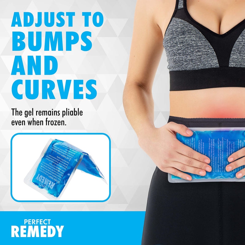 [Australia - AusPower] - Gel Ice Packs for Injuries Reusable Gel (2 Pack) Reusable Hot Pack & Cold Pack Compress for Injury, Pain Relief, Rehabilitation, Flexible Therapy, for Knee, Back, Neck, Wrist, Ankle (Blue) Blue Regular Size Gel Packs 