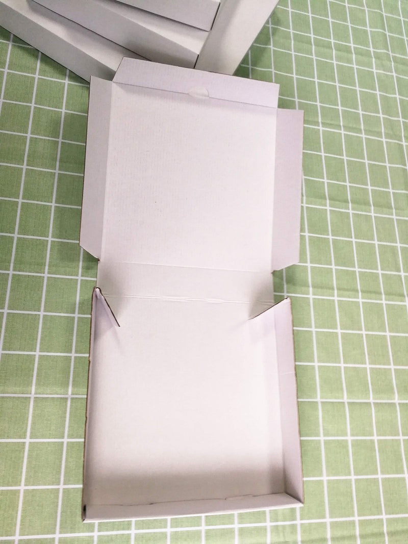 [Australia - AusPower] - 5" Premium White Mini Corrugated Pizza Boxes Take Out Containers (10 Pack) (5" Length x 5" Width x 1.5" Depth) 