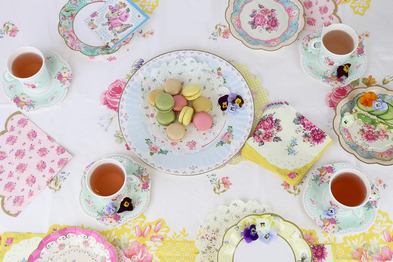 [Australia - AusPower] - Talking Tables Tea Party Floral Napkins | Truly Scrumptious | Also Great for Birthday Party, Baby Shower, Wedding and Anniversary | Paper, 30 Pack 1 