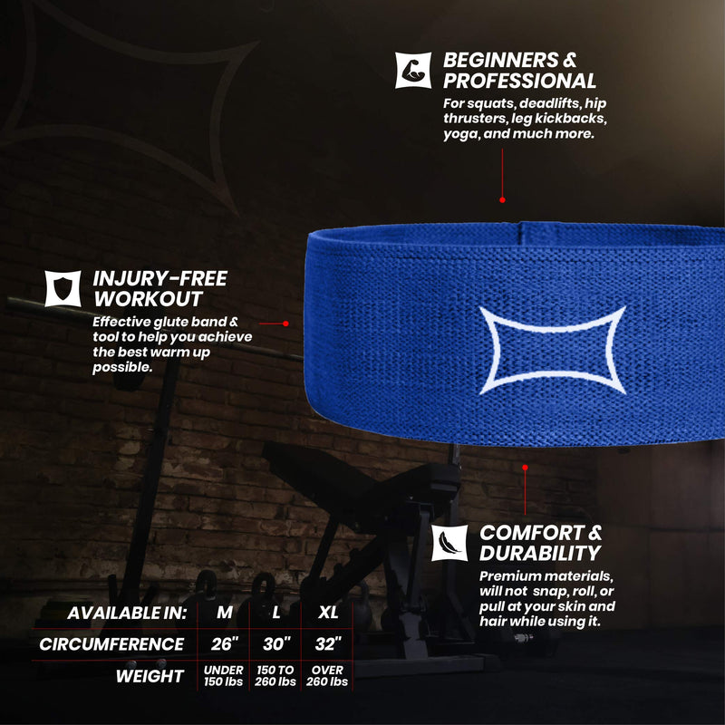 [Australia - AusPower] - Sling Shot Mark Bell Hip Circle Resistance Bands for Exercising (Level 2) Medium Blue 
