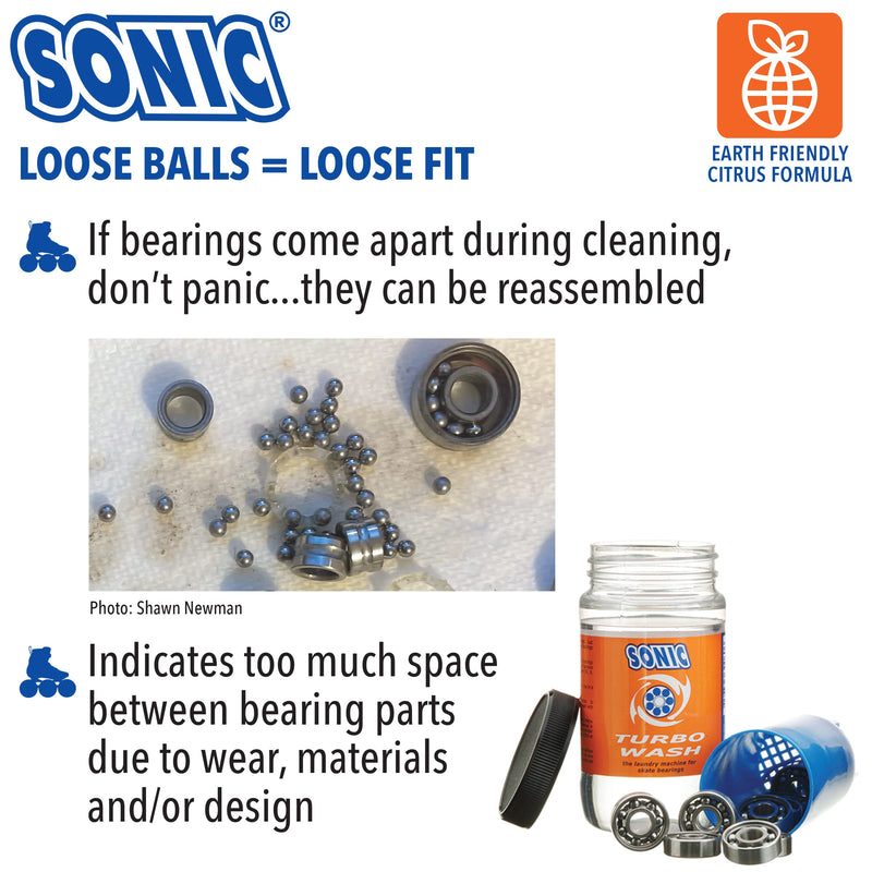 [Australia - AusPower] - SONIC Turbo Wash Skate Bearing Cleaning System - for Inline Skate, Roller Skate and Skateboard Bearings - Cleans up to 16 Bearings at a time - 8 oz Citrus Cleaner Included - Patented - Made in USA 