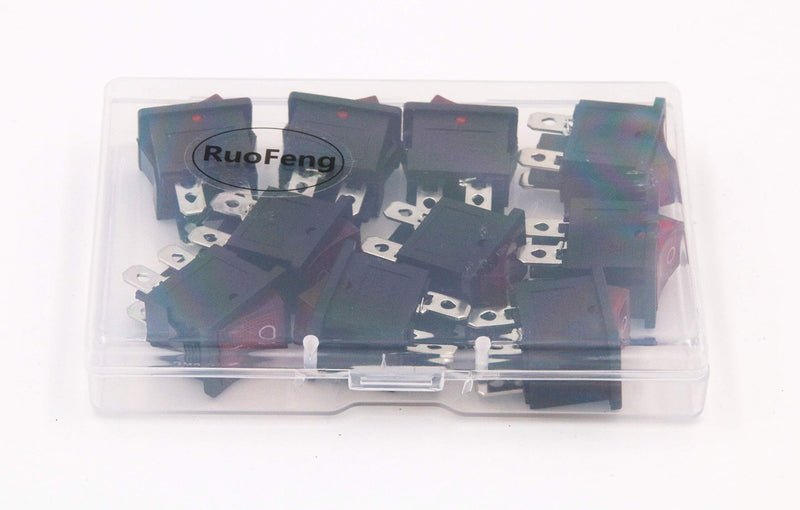 [Australia - AusPower] - RuoFeng KCD1-104N ON-OFF 4 Pin Rocker Boat Switch 6A/250V 10A/125V AC 10 Pcs 