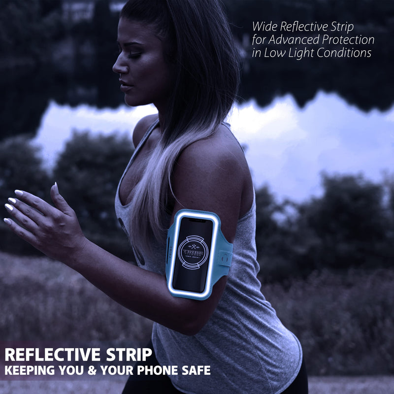 [Australia - AusPower] - TRIBE Water Resistant Cell Phone Armband Case Running Holder for iPhone Pro Max Plus Mini SE (13/12/11/X/XS/XR/8/7/6/5) Galaxy S Ultra Plus Edge Note (21/20/10/9/8/7/6/5) Adjustable Strap & Key Pocket Grey S: iPhone Mini/8/7/6/5/4/3/SE/Galaxy Mini 