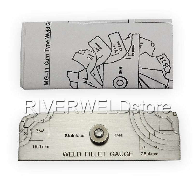 [Australia - AusPower] - RIVERWELD 7piece Fillet Weld Set Gage Rl Gauge Depth Gauges Welding Inspection Test Ulnar Metric & Inch 
