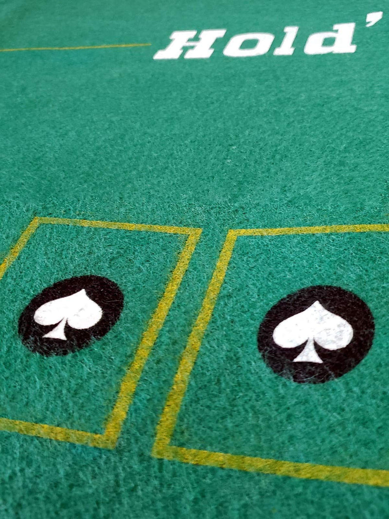 [Australia - AusPower] - Craps & Texas Hold'em Poker Layout 2-Sided Reversible Premium Felt 6ft x 3ft 