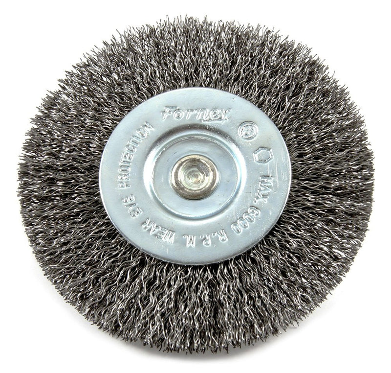 [Australia - AusPower] - Forney 72739 Wire Wheel Brush, Coarse Crimped with 1/4-Inch Hex Shank, 4-Inch-by-.012-Inch 