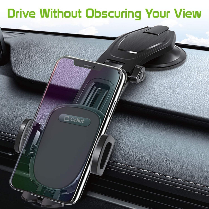 [Australia - AusPower] - Phone Holder, Car Dashboard Cell Phone Mount with Strong Suction Cup Universal Cradle Compatible with Apple iPhone Samsung Galaxy Note Android GPS LG 