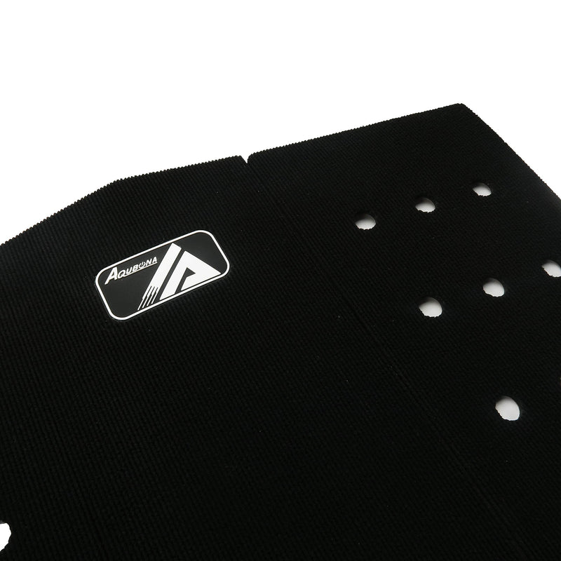 [Australia - AusPower] - AQUBONA 3 Piece Stomp Pad Surfboard EVA Traction Pad with 3M Adhesive Professional Tail Pad/Applies All Boards - Surfboards, Shortboards, Longboards, Skimboards/Black White Blue BLACK circle 