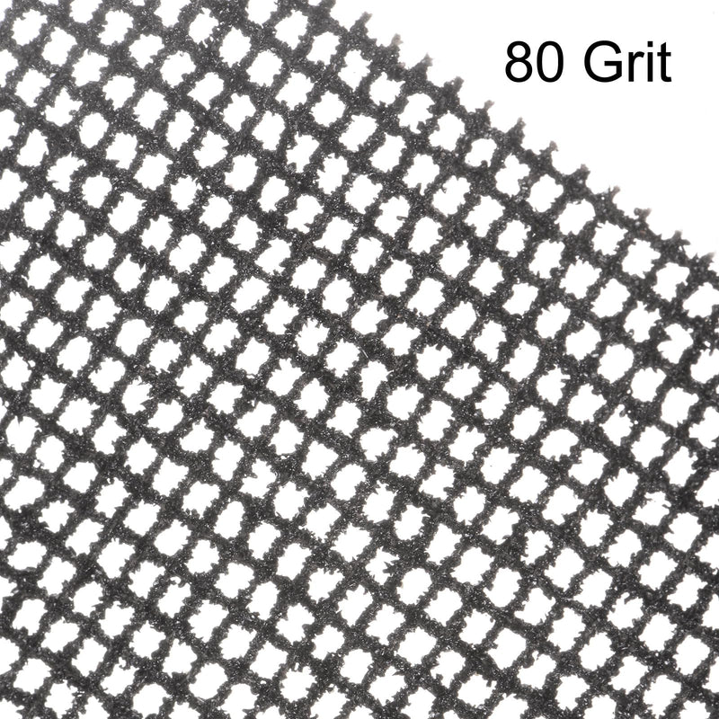 [Australia - AusPower] - HARFINGTON 30pcs 80 Grits Mesh Sanding Screen Sheets 4-1/2" x 11" Wet or Dry Sandpaper Dust Free Abrasive Pads for Car Wood Drywall Metal Polishing & Grinding 80 Grit 