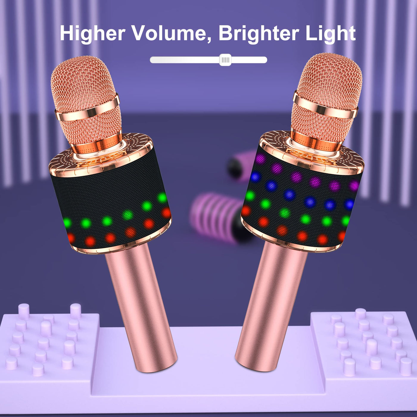 Microphone For Pc BONAOK Wireless Bluetooth Karaoke Mic 3-in-1