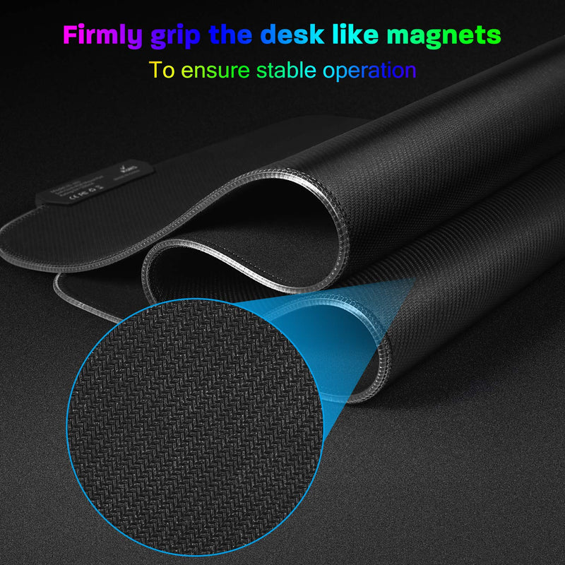 [Australia - AusPower] - YXLILI Mouse Pad Gaming Large Mouse Pads for Keyboard and Mouse Extended RGB Mouse Mat, 12 Lighting Modes, Waterproof, Non-Slip Rubber Base XXL Mousepads for Desk Computer PC Laptop-31.5 X 12inches X-Large 