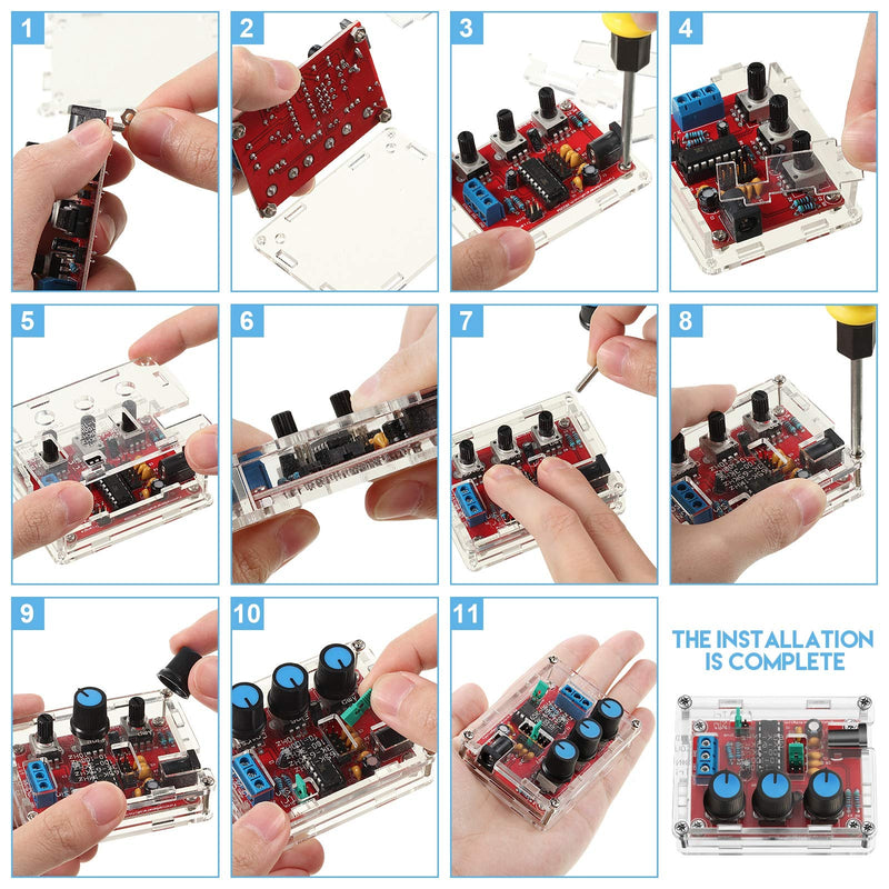 [Australia - AusPower] - Weewooday Signal Generator Kit, XR2206 Precise Function Signal Generator Frequency Module Signal Generator DIY Kit Sine Triangle Square Output Adjustable 1Hz-1MHz, 9-12V DC Input (1) 1 