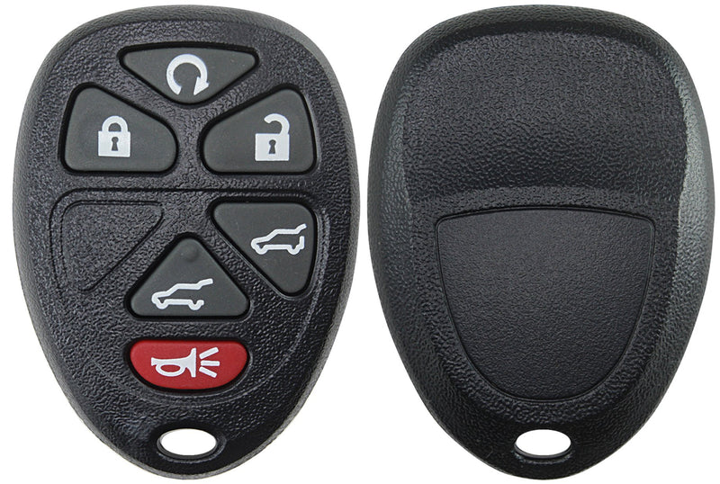[Australia - AusPower] - KeylessOption Replacement 6 Button Keyless Entry Remote Key Fob Shell Case and Button Pad for OUC60270 black 