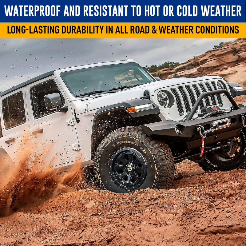 [Australia - AusPower] - Bullet Antenna Mast for Jeep Wrangler JK JL Gladiator 2007-2022 - Highly Durable Premium Truck Antenna - Car Wash-Proof Radio Antenna for FM AM - Best Jeep Wrangler Accessories for Men & Women 