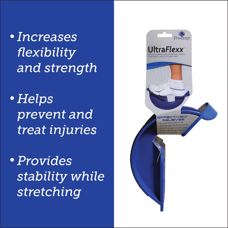 [Australia - AusPower] - Powerstep unisex adult Powerstep Ultraflexx Foot Rocker, Un physical therapy leg exercisers, Blue, Flexible and Stretchable US 